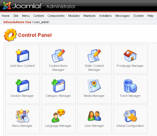 Joomla - Control Panel