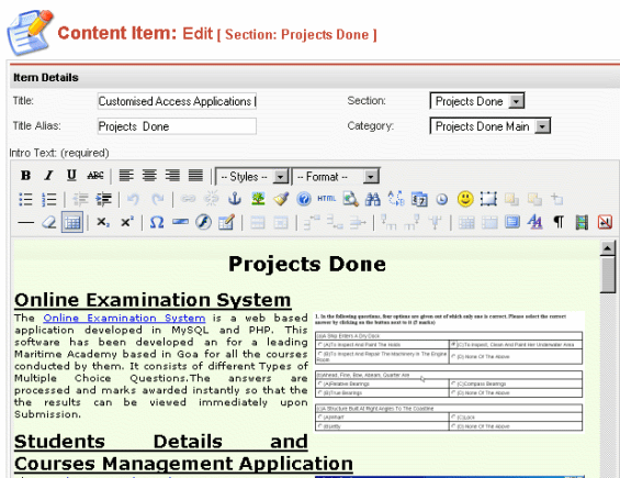 Joomla - WYSIWYG Editor