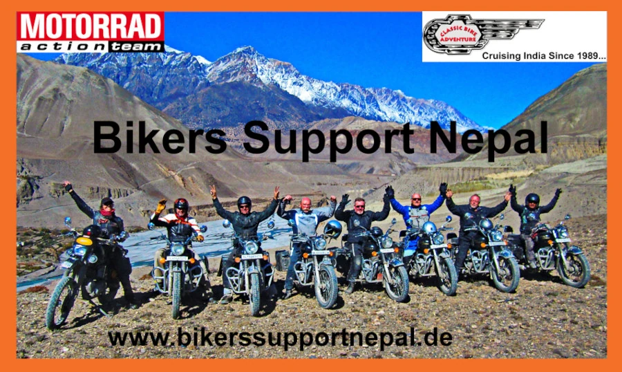Bikers Support Nepal Project Graphic