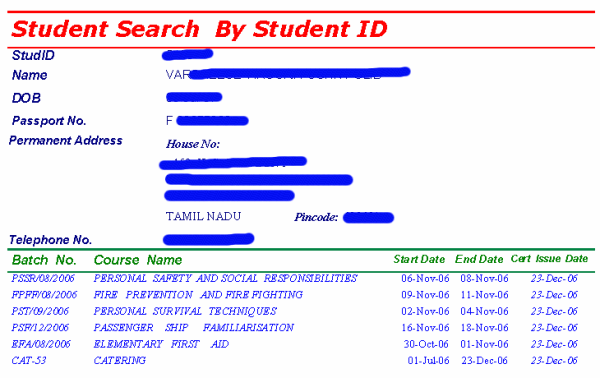 Search By Student ID 