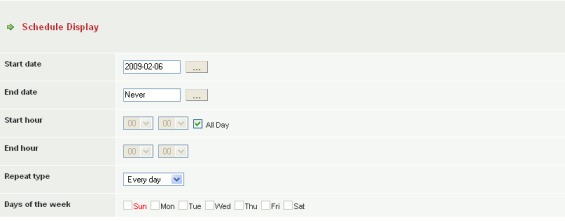 Joomla - Artbanners Schedule Display