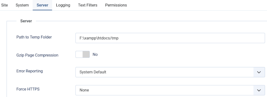 Joomla - GZip Compression Settings