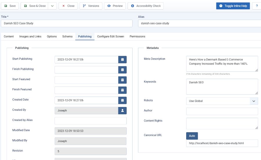 Joomla - Ordering Menu Items