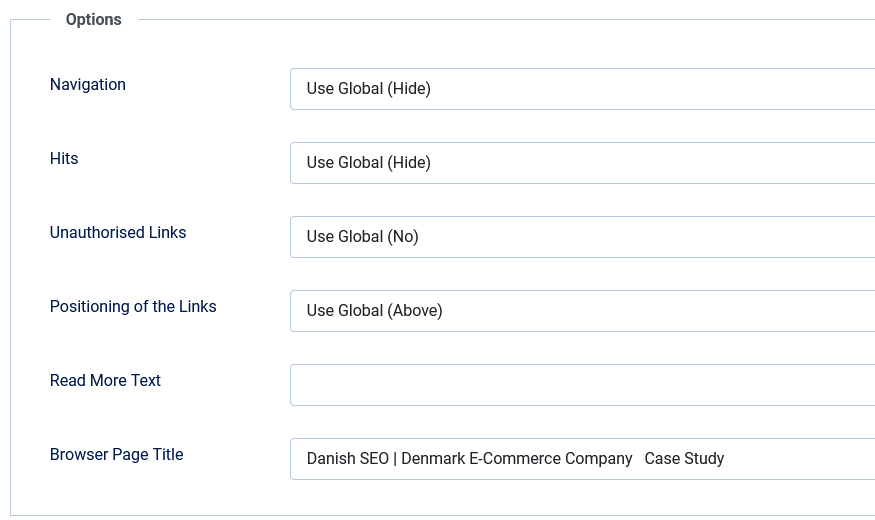 Joomla - Specify the  Browser Page Title