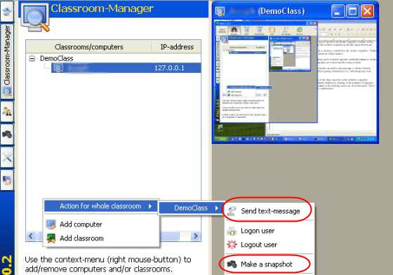 Overview Mode In iTALC- View all visible computers in the network