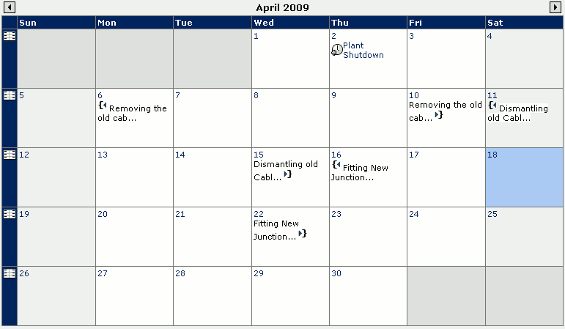 Dotproject- Calendar