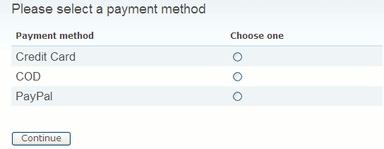 Open Resort - select payment method