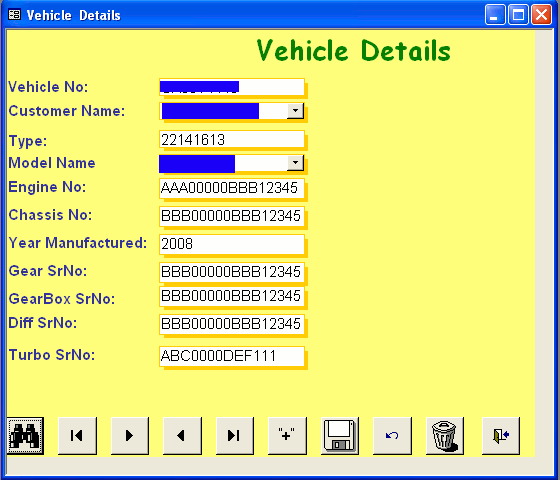 vehicle details