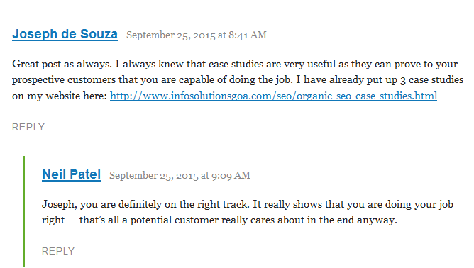 My comment in Quick Sprout
