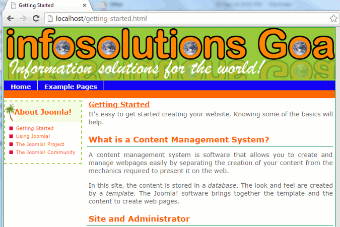 Joomla - Customised Template