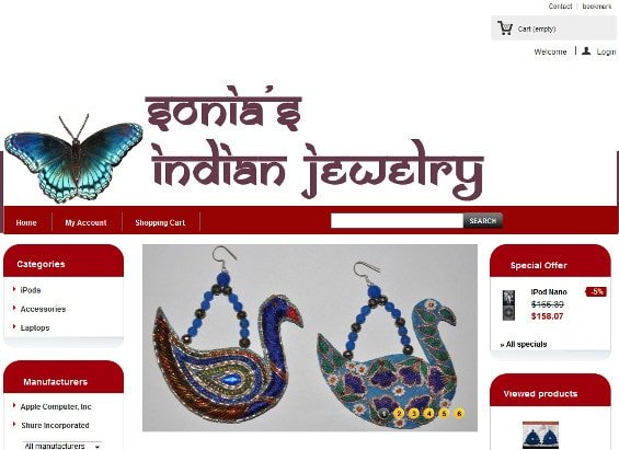 Prestashop E-Commerce website screenshot