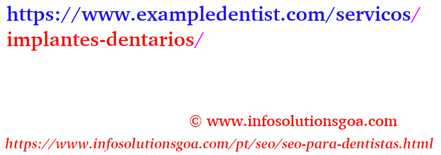 URL da página de Implantes Dentários