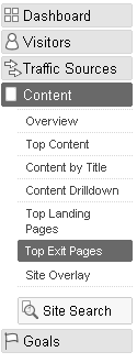 Google Analytics Menu